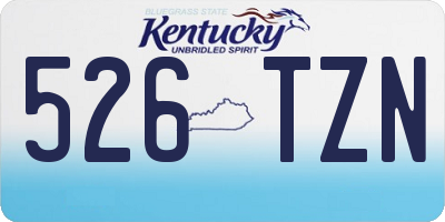 KY license plate 526TZN