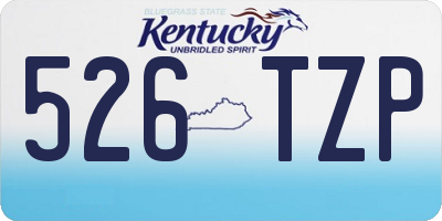 KY license plate 526TZP