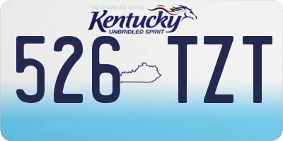 KY license plate 526TZT