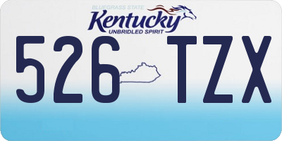 KY license plate 526TZX