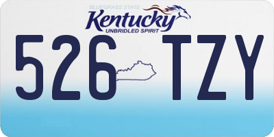 KY license plate 526TZY