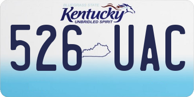 KY license plate 526UAC
