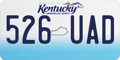 KY license plate 526UAD