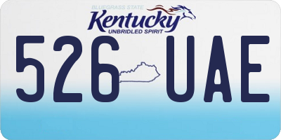 KY license plate 526UAE