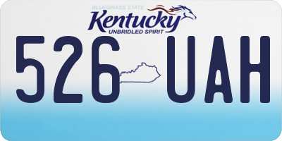 KY license plate 526UAH