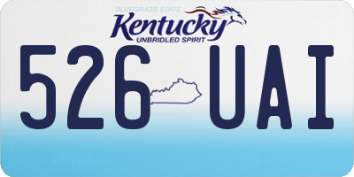 KY license plate 526UAI