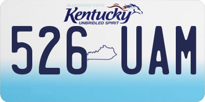 KY license plate 526UAM