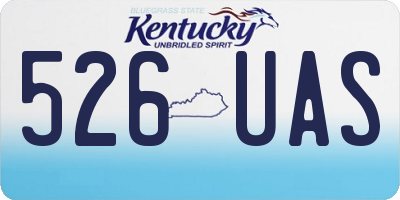 KY license plate 526UAS