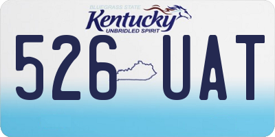 KY license plate 526UAT