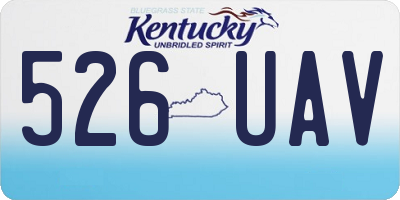KY license plate 526UAV