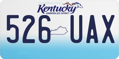 KY license plate 526UAX