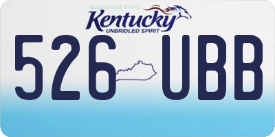 KY license plate 526UBB