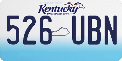 KY license plate 526UBN