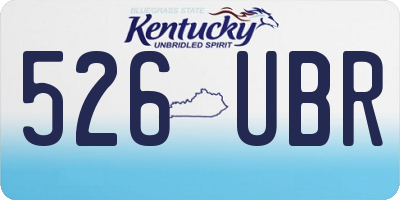 KY license plate 526UBR
