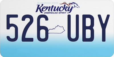 KY license plate 526UBY