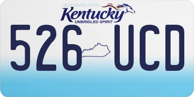 KY license plate 526UCD