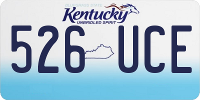 KY license plate 526UCE