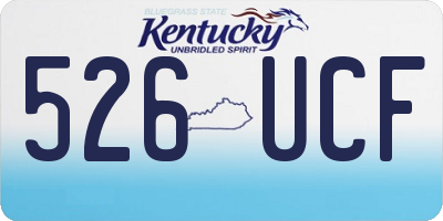 KY license plate 526UCF