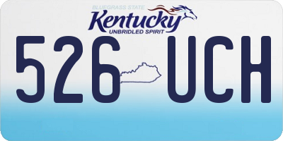 KY license plate 526UCH