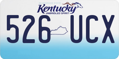 KY license plate 526UCX