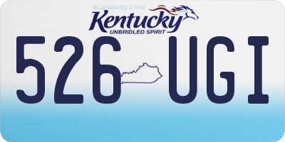 KY license plate 526UGI