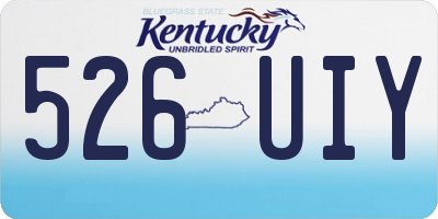 KY license plate 526UIY