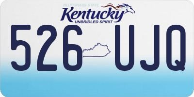 KY license plate 526UJQ