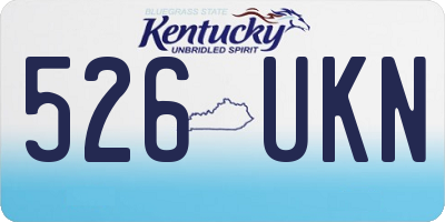 KY license plate 526UKN
