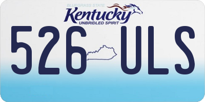 KY license plate 526ULS