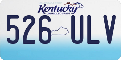 KY license plate 526ULV