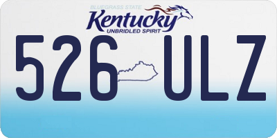KY license plate 526ULZ