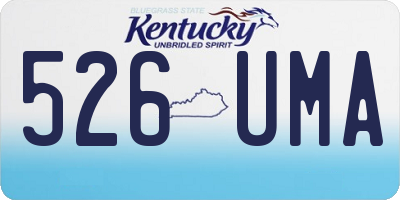 KY license plate 526UMA