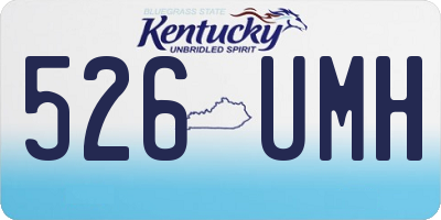 KY license plate 526UMH