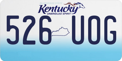 KY license plate 526UOG