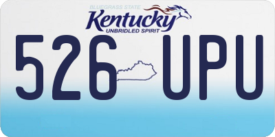KY license plate 526UPU