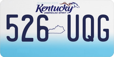 KY license plate 526UQG