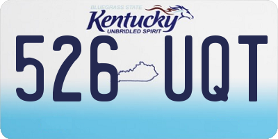 KY license plate 526UQT