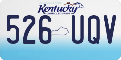 KY license plate 526UQV