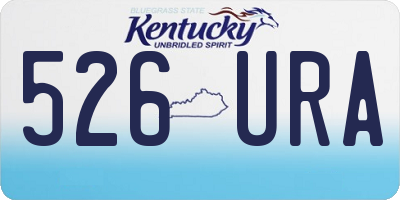 KY license plate 526URA