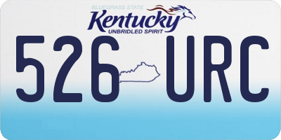 KY license plate 526URC