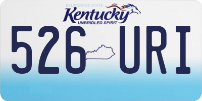 KY license plate 526URI