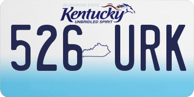 KY license plate 526URK