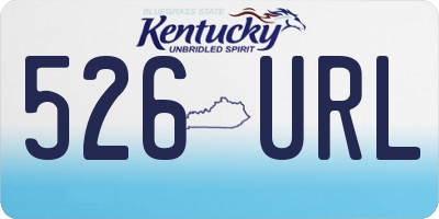 KY license plate 526URL