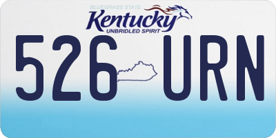 KY license plate 526URN