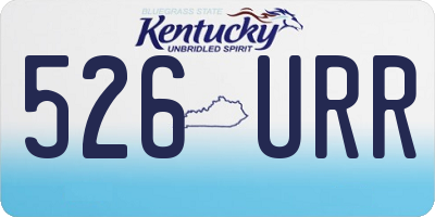 KY license plate 526URR