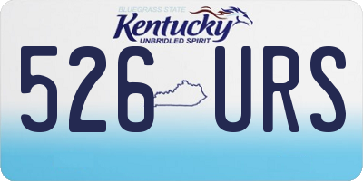 KY license plate 526URS