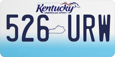KY license plate 526URW