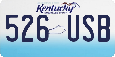 KY license plate 526USB
