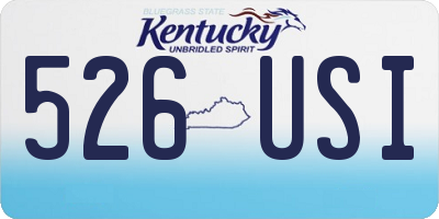 KY license plate 526USI