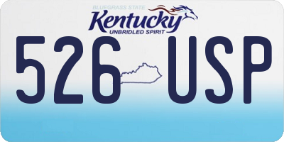 KY license plate 526USP